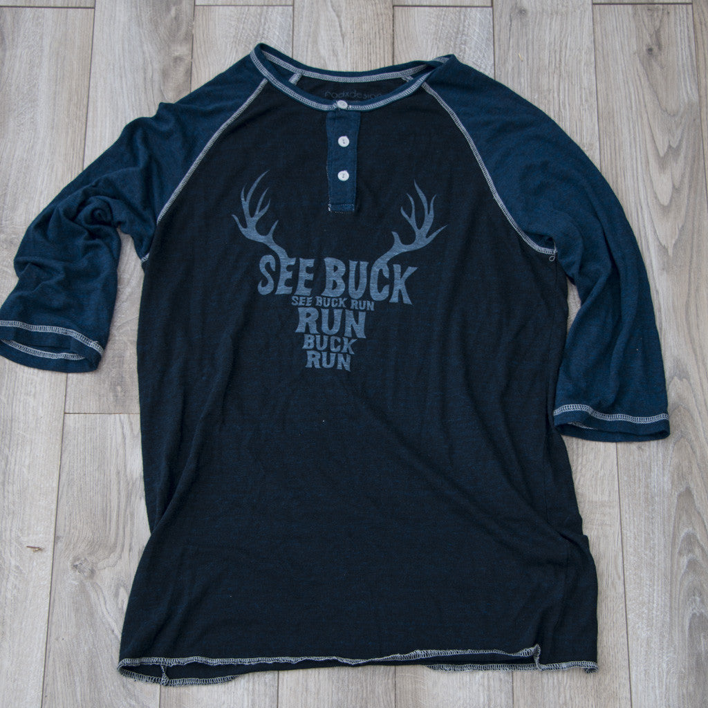 Run Buck Run unisex henley