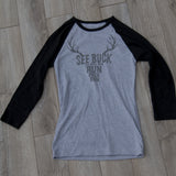 Run Buck Run Baby Rib raglan