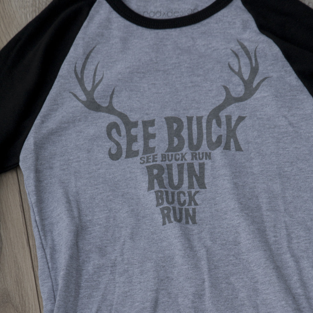 Run Buck Run Baby Rib raglan