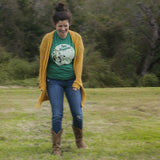 two steppin vintage heather green unisex tee